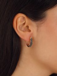 Nakkash Pozłacane kolczyki-kreole z cyrkoniami rozmiar: onesize. Żółte kolczyki Nakkash, z cyrkonią, pozłacane. Za 52.42 zł.