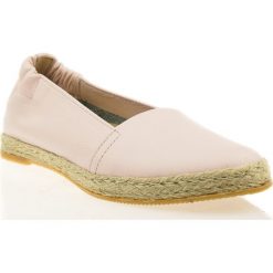 Espadryle skórzane (38). Czerwone espadryle J. Wolski, bez wzorów, bez obcasa, bez zapięcia. Za 199.00 zł.