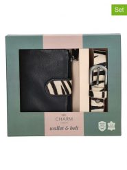 Charm 2-częściowy zestaw w kolorze czarno-beżowym rozmiar: onesize. Czarne portfele Charm, bez wzorów, z materiału. Za 132.05 zł.