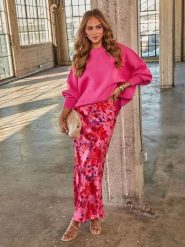 LA Angels Spódnica w kolorze jasnoróżowo-niebieskim rozmiar: XL. Niebieskie spódnice LA Angels, na co dzień, xl, bez wzorów, maxi, proste. Za 130.99 zł.