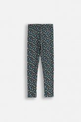 Legginsy prążkowane z długą nogawką. Zielone legginsy COCCODRILLO, s, bez wzorów, z bawełny, długie. Za 49.90 zł.