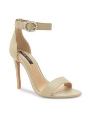 Nine West Sandały WFA2646-1 Beżowy. Brązowe sandały Nine West, bez wzorów, z syntetyku, bez obcasa, na szpilce, bez zapięcia. Za 183.99 zł.