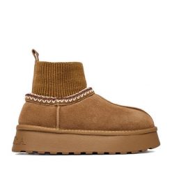 Śniegowce Badura. Brązowe trapery i śniegowce Badura. Za 279.99 zł.