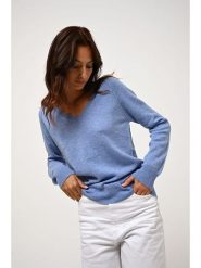 AUTHENTIC CASHMERE Kaszmirowy sweter "Giusalet" w kolorze błękitnym rozmiar: S. Niebieskie swetry AUTHENTIC CASHMERE, s, bez wzorów, z kaszmiru, bez ramiączek. Za 347.99 zł.