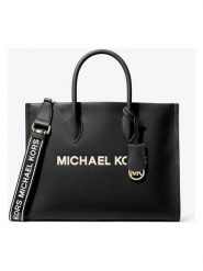Michael Kors Skórzana torebka w kolorze czarnym - 35 x 27 x 8 cm rozmiar: onesize. Czarne torby na ramię Michael Kors, bez wzorów, z materiału, przez ramię, bez dodatków. Za 804.99 zł.
