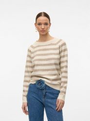 Vero Moda Sweter w kolorze beżowym rozmiar: XXL. Brązowe swetry Vero Moda, xxl, bez wzorów, bez ramiączek. Za 88.02 zł.
