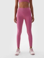 4F Legginsy sportowe w kolorze różowym rozmiar: XS/S. Różowe legginsy 4f, s, bez wzorów, z materiału, z podwyższonym stanem, outdoorowe. Za 48.39 zł.