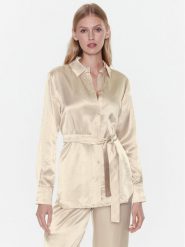 Max Mara Leisure Koszula Holiday 23311102 Beżowy Regular Fit. Brązowe koszule Max Mara Leisure, bez wzorów, z wiskozy, bez kołnierzyka, bez ramiączek. Za 529.99 zł.