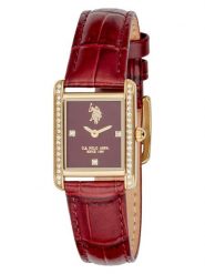U.S. Polo Assn. Zegarek kwarcowy w kolorze złoto-ciemnoczerwonym rozmiar: onesize. Czerwone, analogowe zegarki U.S. Polo Assn., ze stali. Za 304.99 zł.