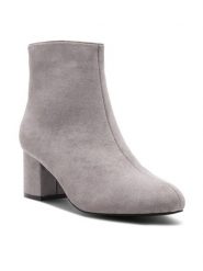 Jenny Fairy Botki CLEMENTINE WS20307-06 Szary. Szare botki Jenny Fairy, bez wzorów, z materiału, bez obcasa, na słupku, bez zapięcia. Za 129.99 zł.