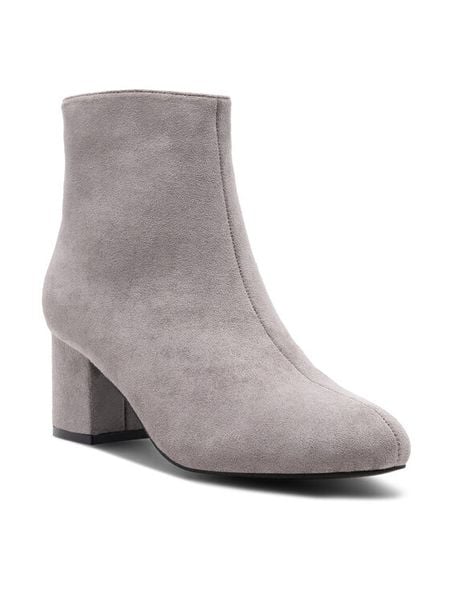 Jenny Fairy Botki CLEMENTINE WS20307-06 Szary. Szare botki Jenny Fairy, bez wzorów, z materiału, bez obcasa, na słupku, bez zapięcia. Za 129.99 zł.