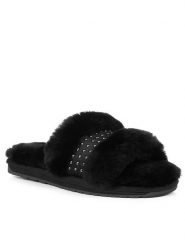 EMU Australia Kapcie Ivy W12984 Czarny. Czarne obuwie domowe EMU Australia, bez wzorów, ze skóry, bez zapięcia. Za 399.99 zł.