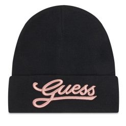 Czapka Guess. Czarne czapki Guess, z aplikacjami. Za 159.99 zł.