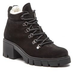 Botki Filipe. Czarne botki Filipe, bez wzorów, bez obcasa, na słupku, bez zapięcia. Za 269.99 zł.