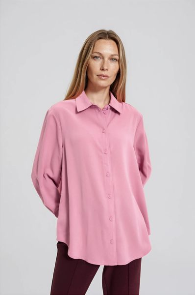Koszula oversize różowa. Czerwone koszule MOODO, s, bez wzorów, z poliesteru, bez kołnierzyka, bez ramiączek. Za 109.99 zł.