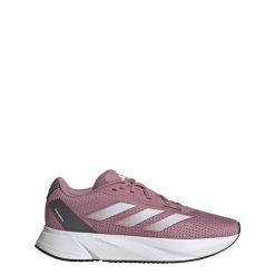 Buty Duramo SL. Białe obuwie sportowe Adidas, z materiału, bez zapięcia, do biegania. Za 239.00 zł.