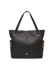 Beverly Hills Polo Club Torebka CEO-BHPC-C-005-08 Czarny. Czarne shopper Beverly Hills Polo Club, bez wzorów, z materiału, bez dodatków. Za 249.99 zł.