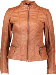 7eleven Skórzana kurtka "Fran" w kolorze karmelowym rozmiar: XL. Brązowe kurtki 7eleven, xl, bez wzorów, z materiału, bez kaptura. Za 317.62 zł.