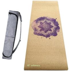 Mata jogi korka Hi-tech 6mm +Torba wodoodporna 3 materiały dla większej wygody. Brązowe torby na ramię ACHAMANA, bez wzorów, z materiału, sportowe, na ramię, małe, bez dodatków. Za 486.00 zł.