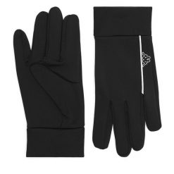 Rękawiczki Kappa. Czarne rękawiczki Kappa, bez wzorów, z dzianiny. Za 49.99 zł.