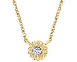 Naszyjnik z żółtego złota z brylantem - 0,03 ct - próba 375. Żółte naszyjniki Apart, z brylantem, złote. Za 1,329.00 zł.
