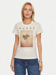 Guess T-Shirt W4BI13 KCJI0 Écru Regular Fit. T-shirty Guess, l, z aplikacjami, z bawełny, bez kołnierzyka, bez ramiączek. Za 149.99 zł.