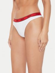 Hugo Stringi 50510622 Beżowy. Brązowe stringi Hugo, bez wzorów, z bawełny. Za 49.99 zł.