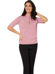 WITT WEIDEN Sweter w kolorze jasnoróżowym rozmiar: 50. Różowe swetry WITT WEIDEN, bez wzorów, prążkowane, bez ramiączek. Za 43.99 zł.