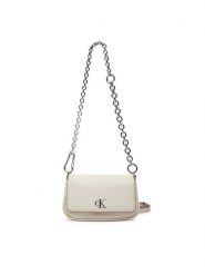 Calvin Klein Jeans Torebka Minimal Monogram Shoulder Bag20 LV04K3134G Écru. Torebki klasyczne Calvin Klein Jeans, bez wzorów, z jeansu, bez dodatków. Za 259.99 zł.