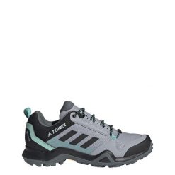 Buty sportowe adidas Terrex Ax3 Gore-Tex szaro-turkusowe damskie. Czarne obuwie sportowe Adidas, na wiosnę, z gore-texu, bez zapięcia, wspinaczkowe, Adidas Terrex, gore-tex. Za 595.75 zł.
