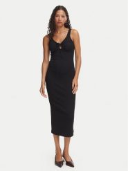 Bardot Sukienka letnia Mason 60517DB Czarny Slim Fit. Czarne sukienki Bardot, na lato, bez wzorów, z bawełny, bez kołnierzyka, bez ramiączek. Za 439.99 zł.