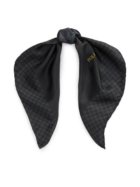 Polo Ralph Lauren Apaszka 455P04667001 Czarny. Czarne rękawiczki Polo Ralph Lauren, bez wzorów, z jedwabiu. Za 619.99 zł.