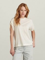 G-Star Koszulka w kolorze kremowym rozmiar: L. Brązowe bluzki G-Star, l, bez wzorów, z bawełny, retro, bez kołnierzyka, bez ramiączek. Za 78.66 zł.