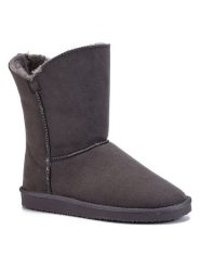 ISLAND BOOT Kozaki zimowe "Adeline" w kolorze antracytowym rozmiar: 40. Czarne kozaki Island Boot, na zimę, z materiału, bez obcasa, bez zapięcia. Za 130.99 zł.