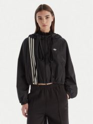 Adidas Kurtka przejściowa Ribbon Off Placed 3-Stripes JX2698 Czarny Oversize. Czarne kurtki Adidas, s, bez wzorów, z syntetyku, bez kaptura. Za 369.99 zł.