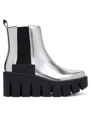 United Nude Botki Grip Chelsea LO V 1103214116 Srebrny. Szare botki United Nude, bez wzorów, ze skóry, bez obcasa, na koturnie, bez zapięcia. Za 1,539.00 zł.