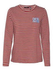Vero Moda Koszulka "Oya" w kolorze czerwonym rozmiar: S. Czerwone bluzki Vero Moda, s, bez wzorów, z bawełny, bez kołnierzyka, bez ramiączek. Za 48.62 zł.