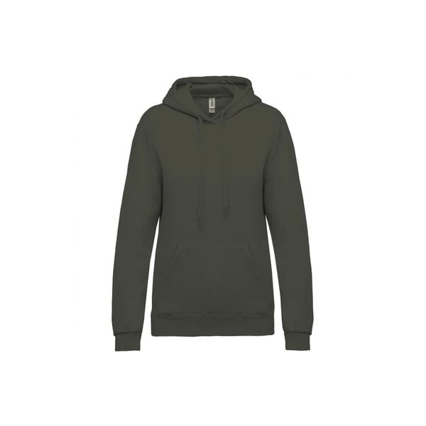 Bluza damska z kapturem Kariban. Brązowe bluzy KARIBAN, s, bez wzorów, z bawełny, z kapturem. Za 139.00 zł.