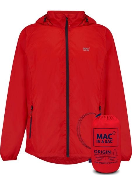 Mac in a Sac - Płaszcz przeciwdeszczowy - Czerwony. Czerwone płaszcze Mac In A Sac, l, bez wzorów, z materiału, z kapturem. Za 300.50 zł.