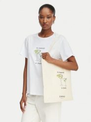 Marella T-Shirt Gola 2615971072 Écru Regular Fit. Białe t-shirty Marella, m, bez wzorów, z bawełny, bez kołnierzyka, bez ramiączek. Za 329.99 zł.