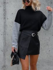LA Angels Sweter w kolorze czarno-szarym rozmiar: XL. Czarne swetry LA Angels, xl, bez wzorów, z wełny, bez ramiączek. Za 114.44 zł.