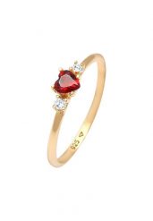 Elli Damskie pierścionek zaręczynowy serce z cyrkoniami z pozłacanego srebra próby 925 Sterling Silver Pierścionki 1 ct. Szare pierścionki Elli, z cyrkonią, pozłacane. Za 178.99 zł.
