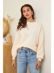 Soft Cashmere Sweter w kolorze beżowym rozmiar: 38/40. Brązowe swetry Soft Cashmere, bez wzorów, bez ramiączek. Za 164.40 zł.