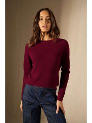 Perfect Cashmere Kaszmirowy sweter "Souna" w kolorze bordowym rozmiar: M. Czerwone swetry Perfect Cashmere, m, bez wzorów, z kaszmiru, bez ramiączek. Za 419.24 zł.