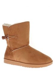 ISLAND BOOT Botki zimowe "Emmy" w kolorze jasnobrązowym rozmiar: 38. Brązowe botki Island Boot, na zimę, bez wzorów, z materiału, bez obcasa, bez zapięcia. Za 145.26 zł.