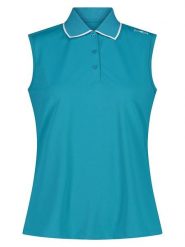 Cmp Funkcyjna koszulka polo w kolorze niebieskim rozmiar: 40. Niebieskie koszulki polo CMP, bez wzorów, z materiału, bez kołnierzyka, bez ramiączek. Za 66.47 zł.