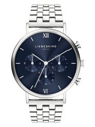 Liebeskind Chronograf w kolorze srebrno-granatowym rozmiar: onesize. Szare, analogowe zegarki Liebeskind, ze stali. Za 507.51 zł.