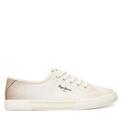 Pepe Jeans. Czerwone trampki Pepe Jeans, bez wzorów, z jeansu, bez zapięcia. Za 139.99 zł.