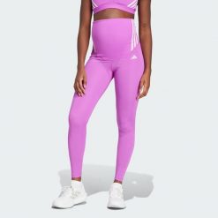 Legginsy Optime Essentials Full-Length (Maternity). Fioletowe legginsy Adidas, xl, bez wzorów, z materiału. W wyprzedaży za 171.00 zł.