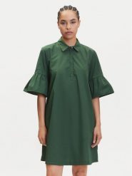Marella Sukienka koszulowa Medicea 2515221192 Zielony Relaxed Fit. Zielone sukienki Marella, bez wzorów, z bawełny, bez kołnierzyka, bez ramiączek, koszulowe. Za 409.99 zł.